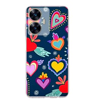 PrintiFy Realme C55 ile Uyumlu Retro Color 3  Kamera Korumalı Şeffaf  Kılıf