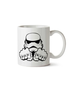 Star Wars Stormtrooper Dark Side Knuckles iki Tarafı Baskılı Kupa Bardak