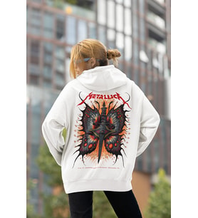 Metallica Baskılı Unisex Oversize Müzik Grubu Rock Metal Hoodie