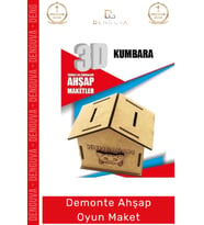 #Oyuncak Eğitici Eğlenceli Lazer Kesim 3mm MDF Boyanabilir 3D Puzzle Demonte Ahşap Oyun Maket