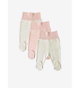 Organik New Dreams 3'lü Patikli Pantolon Pembe