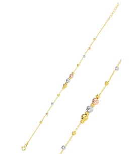 Söğütlü Silver Gümüş altın yaldızlı, rodaj ve rose renkli dorissa dorica bileklik