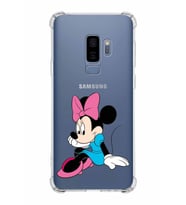 Samsung Galaxy S9 Plus  Köşe Korumalı Antişok Kapak Minnie Mouse Tasarımlı Şeffaf  Kılıf