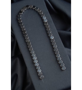 Hematit Doğal Taş Parlak Gümüş Kare Kesim 8x8mm Dizi [AA]