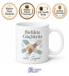 Takım Arkadaşı İçin Kişiye Özel İsimli Baskılı Kupa Bardak İş Arkadaşı Hediyesi