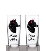 Kişiye Özel 2'li Kurt Rakı Bardağı