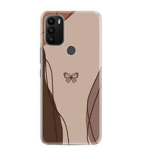 GM 21 Plus Kılıf HD Resim Baskılı Kahve Kelebek StKd -038