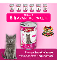 Tavuklu Yavru Yaş Kedi Maması 400 g - 6 Adet