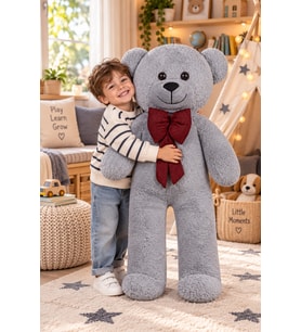 Pandamkee Sevimli 100 cm Ayıcık (%100 Yerli ) (Gri)