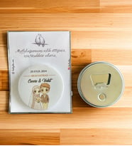 10 Adet Söz, Nişan, Nikah, Düğün Hediyesi Buton Açacak Magnet Kart ve Ambalajlı Tek Tek (btnmg7)