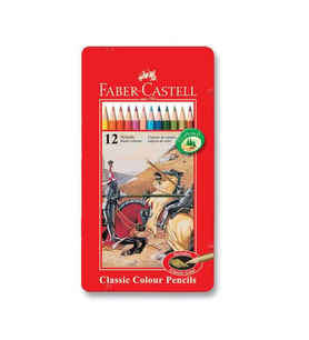 Faber Castell Redline Kuru Boya Metal Kutu 12'li