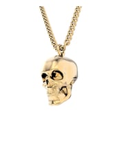 Chocli 18 Ayar Altın Kaplama Skull Kolye