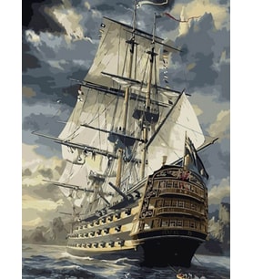 Kalyon Sayılarla Boyama Seti 40x50 cm (Tuvale Gerili)