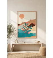 Minimalist Doğa Manzarası 1. Kalite Ahşap Çerçeveli Tablo