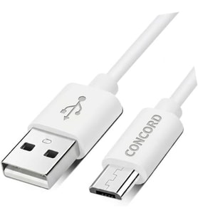 Concord C-321 2.1A 100cm Micro USB Data ve Şarj Kablosu - Beyaz