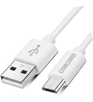 Concord C-321 2.1A 100cm Micro USB Data ve Şarj Kablosu - Beyaz