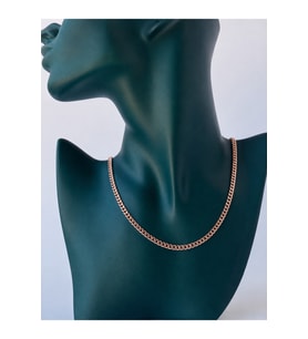 Sertifikalı 316L Çelik Premium Rose Gold Kaplama Cuban Zincir Kadın Kolye