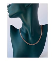 Sertifikalı 316L Çelik Premium Rose Gold Kaplama Cuban Zincir Kadın Kolye