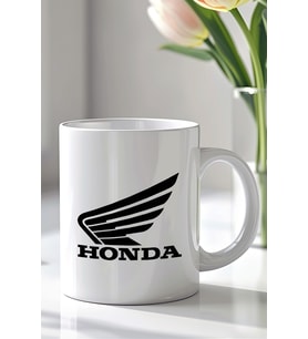 Honda Tasarımlı 330ml Baskılı Beyaz Seramik Kupa Bardak