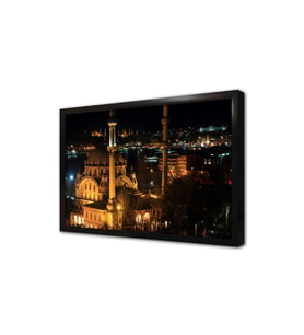 Dolmabahçe Camii Gece Çerçeveli Cam Tablo