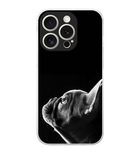 PrintiFy iPhone 15 Pro ile Uyumlu Köpek 1 Kamera Korumalı Şeffaf Kılıf