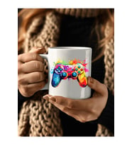 Oyun Konsolu Temalı 3 Boyutlu Tasarım Seramik Kupa Mug - Hediyelik Kupa