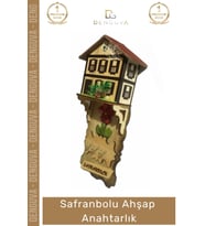 #Anahtarlık Premium Ahşap Safranbolu Tasarımlı Üçlü Turistik Şık El Yapımı Anahtarlık Askısı