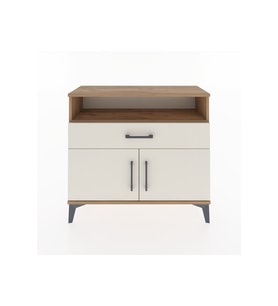 Arges Şifonyer 2 Raflı Tek Çekmeceli 2 Kapaklı 88x30x80 Çam-Aytaşı