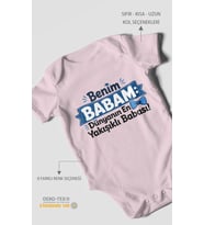 Babaya Özel Kısa Kollu Bebek Body %100 Pamuk