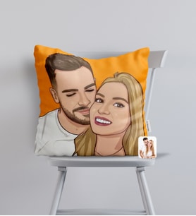 BK Gift Kişiye Özel Çizgi Roman Karikatürlü Beyaz Yastık