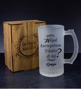 eJOYA Kişiye Özel Kutusunda Bira Bardağı Hediye Seti 108280