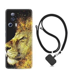 Xiaomi Mi 13 Lite Kılıf Resimli Boyun Askılı İpli Desenli Silikon Leon 1323