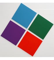 KEÇE KUMAŞ KAPLI  MANTAR DUVAR PANOSU 4 RENKLİ  30X30 CM 4 ADET