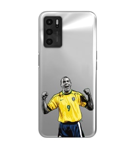 Oppo A16 / A55 Uyumlu Ronaldo Nazario Futbol Tasarımlı Şeffaf Telefon Kılıfı