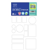 CREA OFC- 1200 KARIŞIK BEYAZ OFİS ETİKETİ 7'Lİ (160)