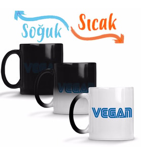 Vegan Para Gamers Sihirli Kupa Bardak Porselen