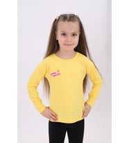 Toontoy Kız Çocuk Baskılı Tişört (Koyu Sarı)
