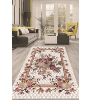 Dijital Kaymaz Taban Yıkanabilir Modern Renkli Salon Halısı Mutfak Halısı Yolluk ND-HT-451 (Bej)