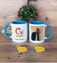 Grafiker Kupa Bardak Mavi Fotoğraflı Grafikere Hediye