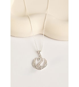 Elika Silver 925 Ayar Gümüş Kuğu Model Kolye