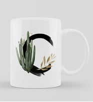 C Harfi Kupa Bardak (Beyaz)
