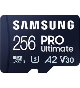 Samsung Pro Ultimate Microsd Kart + Sd Adaptörü, 256 Gb, Akıllı Telefonlar, Drone Ve Aksiyon Kameras (Çok Renkli)