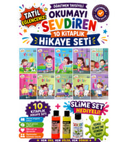 2.Sınıf Öğretmen Tavsiyeli Okumayı Sevdiren 32 Sayfa 10 Kitaplık Hikaye Seti-7 (Slime Set Hediyeli)