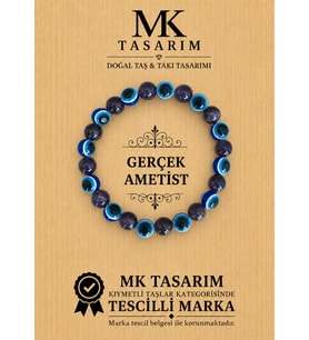 Gerçek Ametist Taşı MKT.1.101.50- TAŞLARIN KENDİ RENGİDİR-RAHATLATICI, DİNGİNLİK, ENERJİ BİLEKLİĞİ