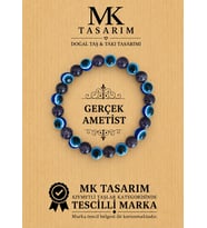 Gerçek Ametist Taşı MKT.1.101.50- TAŞLARIN KENDİ RENGİDİR-RAHATLATICI, DİNGİNLİK, ENERJİ BİLEKLİĞİ