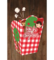 Kırmızı Başlıklı Kız Konseptli Popcorn (MISIR) Kutusu *8'li