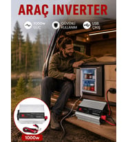 1000 Watt Oto İnvertör Elektrik Dönüştürücü Ev Tipi Priz