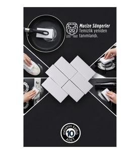 10 lu Mucize Melamin Sünger - Nano Leke Çıkarıcı Sihirli Temizlik Serisi 722896