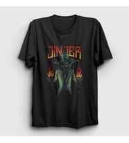 Presmono Unisex Siyah Fire Jinjer T-Shirt 160621tt
