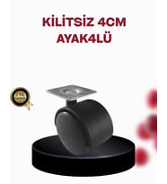 4 cm Döner Ayak Kilitsiz 4 Adet Mobilya ve Sehpa Ayağı